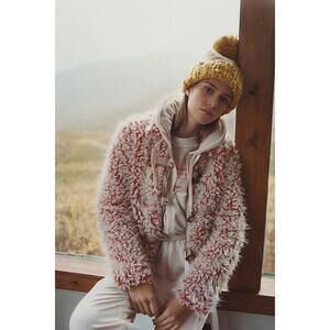 New Anthropologie Brenna Faux Fur Coat $168 X- SMALL Pink